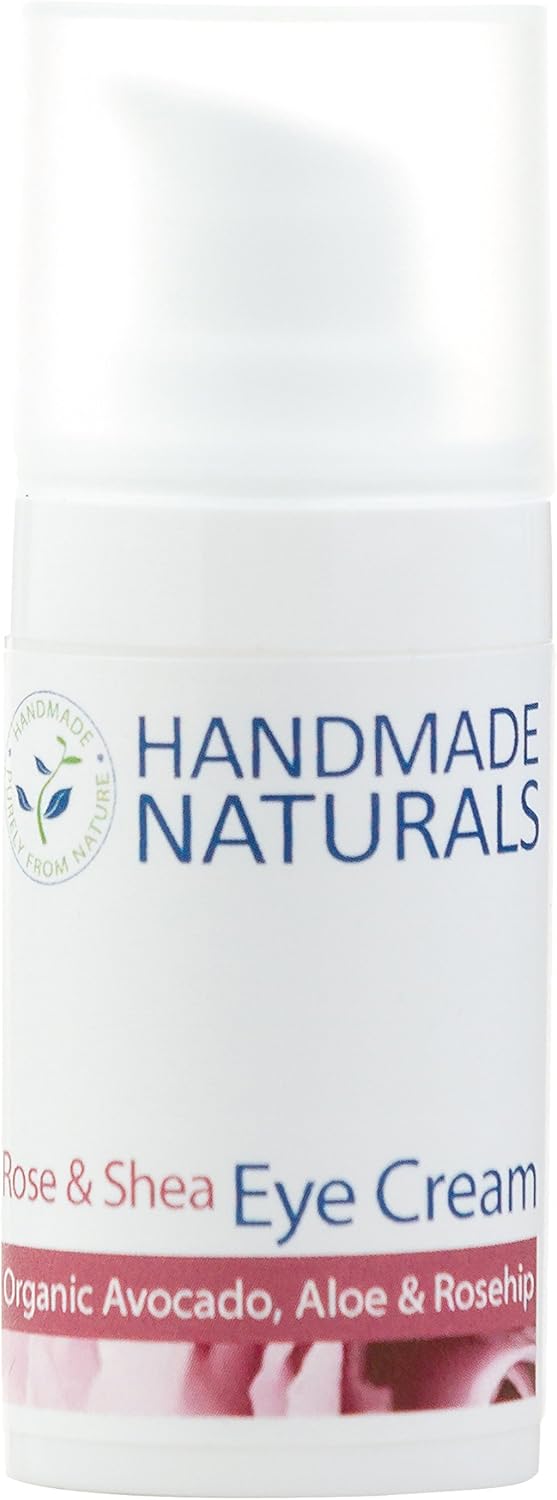 Handmade Naturals Eye Cream with Organic Shea Butter, Aloe Vera, Olive, Rose, Rosehip & Avocado, 15 ml, 15 ml (Pack of 1)