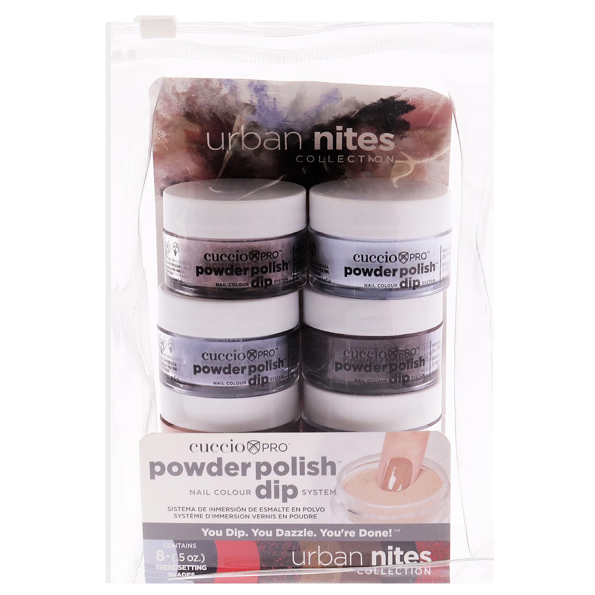 Cuccio Colour Pro Powder Polish Nail Colour Dip System - Urban Nites for Women 8 x 0.5 oz — image 1