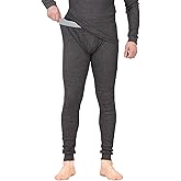 Thermal Underwear Pants for Men Long Johns Cotton Blend Base Layer Waffle Knit Bottoms Classic Cold Weather