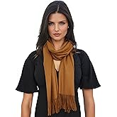 Ocomfly 100% Pashmina Scarf for Women - Premium Womens Scarves - Gift Boxed - Shawls or Wraps - Ultra Soft and Warm