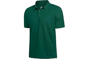 Polu Mens Golf Polo Shirts Quick Dry Short Sleeve Tennis Tactical Polo Casual Work Collared T-Shirt