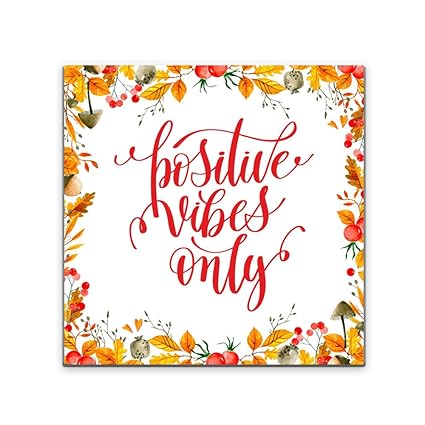 Matvira Positive Vibes Only All Over Fridge Magnet