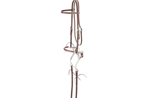 Tough 1 King Series Browband Bridle with Hackamore, Medium Tan