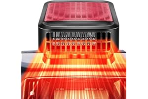 QEPJO Portable Car Heater & Defroster 12V Car Heaters for Vehicle – 200W Fast Heating & Cooling Fan with 360° Rotatable Base Plug In Windshield Defogger for Car,Truck,SUV,RV | Auto Heater for Winter Driving