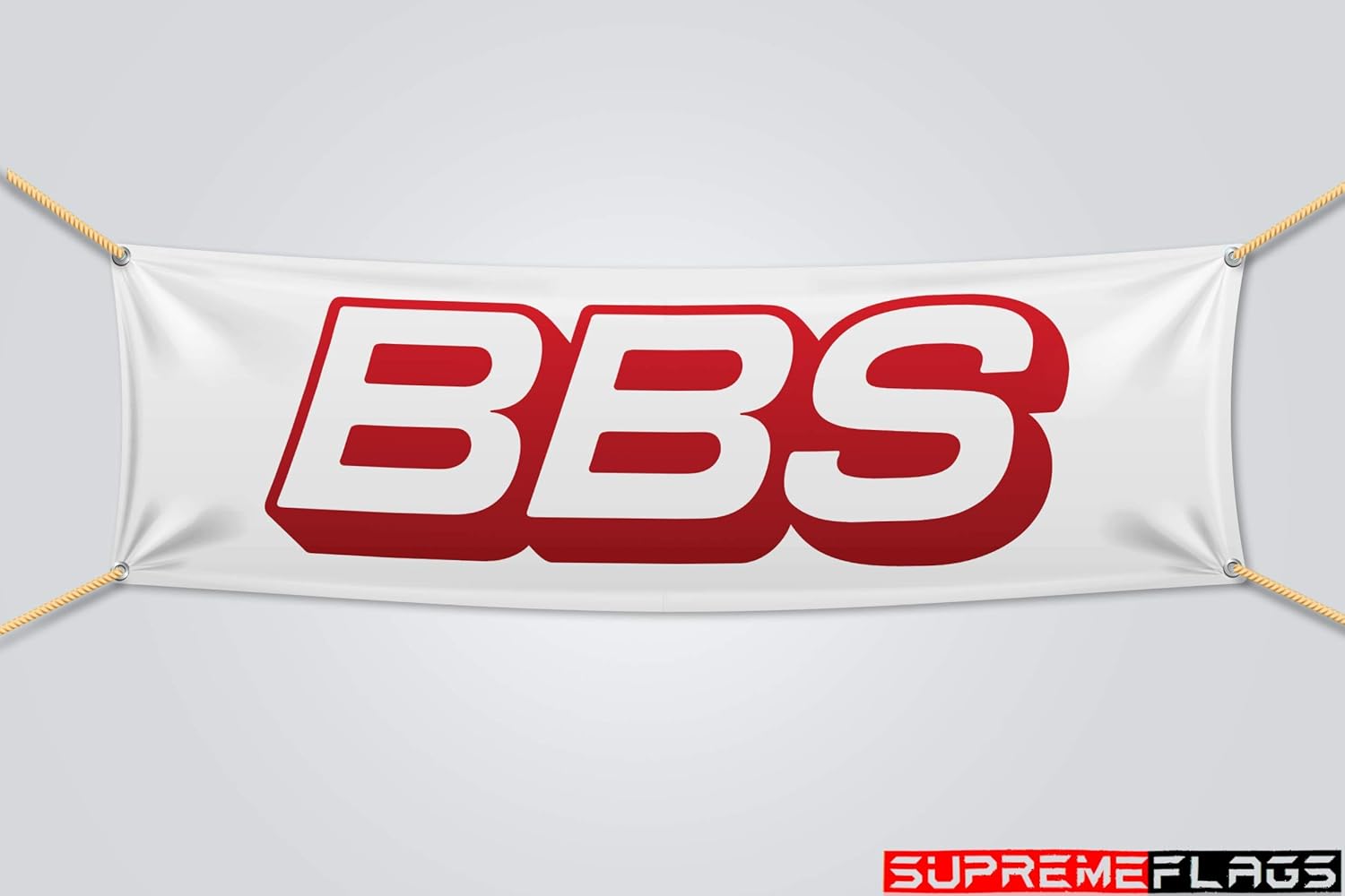 Brand New Bbs Flag Banner Wheels Rims Car Racing Shop Garage White