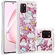 LEMAXELERS Samsung Galaxy A71 5G Case Bling Glitter Case Soft TPU Floating Clear Liquid Hearts Quicksand Shiny Flowing Shockproof Protective Cover for Samsung Galaxy A71 5G YB-LS Rainbow Unicorn