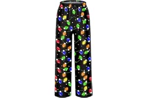 HONGTEYA Christmas Pants Boys Soft Long Loose Pants Bottom Indoor Outdoor Xmas Holiday Trousers