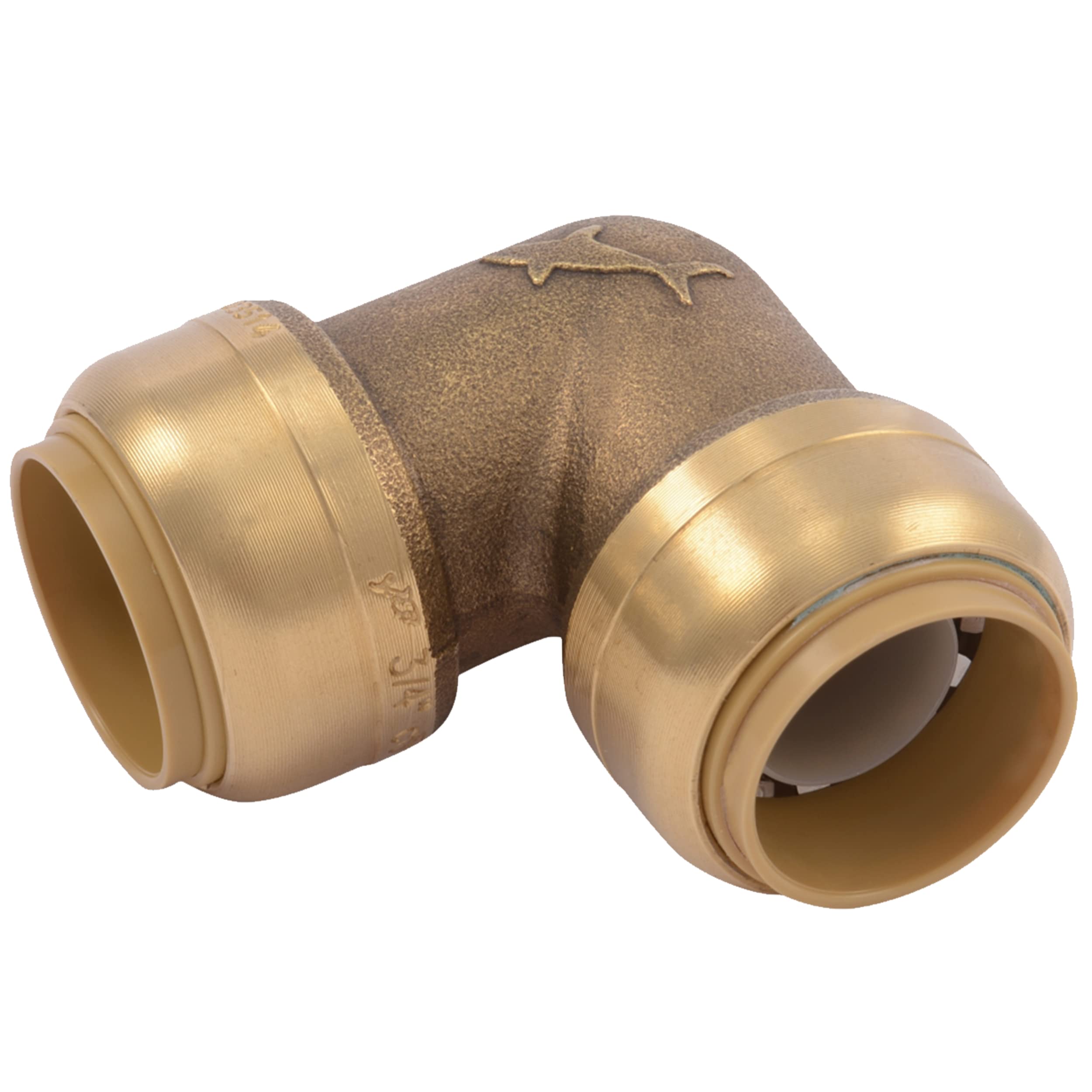 SharkBite U256LFA 90 Degree Elbow Plumbing Pipe Connector 3/4 in, PEX Fittings, Push-to-Connect, Copper, CPVC, 3/4 inch x 3/4 inch