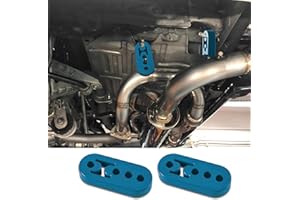 CHRYMUM 2PCS Car Rubber Exhaust Hanger, Rubber Muffler Hangers, Rubber Insulator Bushing Mount, Rubber Exhaust Mounts with 4 Holes 0.47 Inch, High Density Bracket Hanger Universal for Car/Truck/SUV