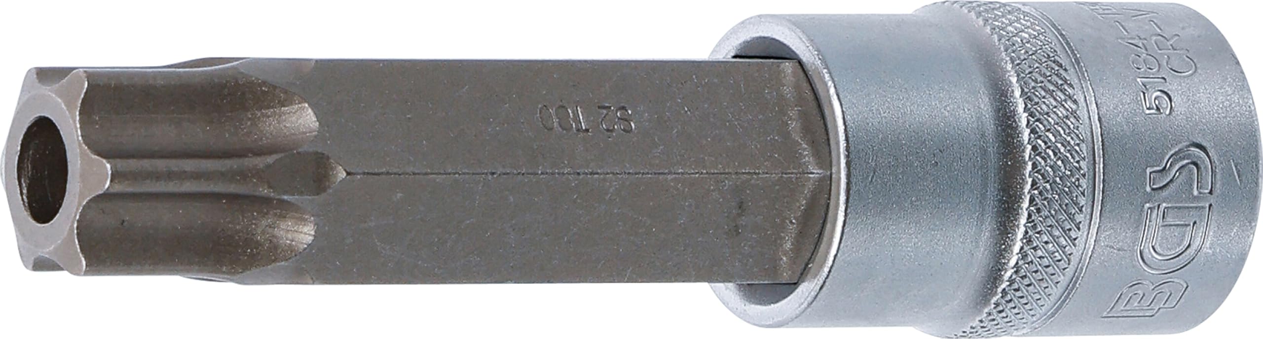 BGS 5184-TB80 | Bit Socket | length 100 mm | 12.5 mm (1/2") Drive | T-Star tamperproof (for Torx) T80