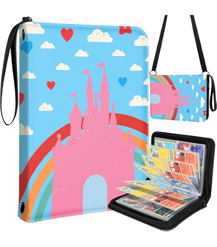 Generic Carpeta Para Tarjetas De 16 Bolsillos Con Más De 1000 Bolsillos, Carpeta De Tarjetas Coleccionables De Alta Calidad, Sin Anillo, Carpeta De álbum De Tarjetas Coleccionables Para TCG, Color