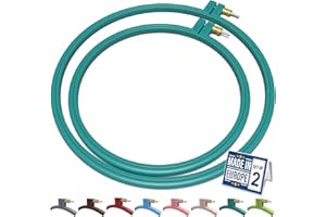 Maker Susan Plastic Embroidery Hoop, Hello Series Cross Stitch Hoops for beginners, Punch Needle Hoop, Embroidery Frames for Sewing, Needlework, Embroidery Projects (Turquoise, 2 Pcs Set)