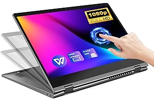 Laptop Computer 2-in-1 Touchscreen Laptop 16GB RAM 512GB SSD,12th Gen N100(Up to 3.4GHz) Foldable 14.1 Inch Laptop FHD 2.4/5G