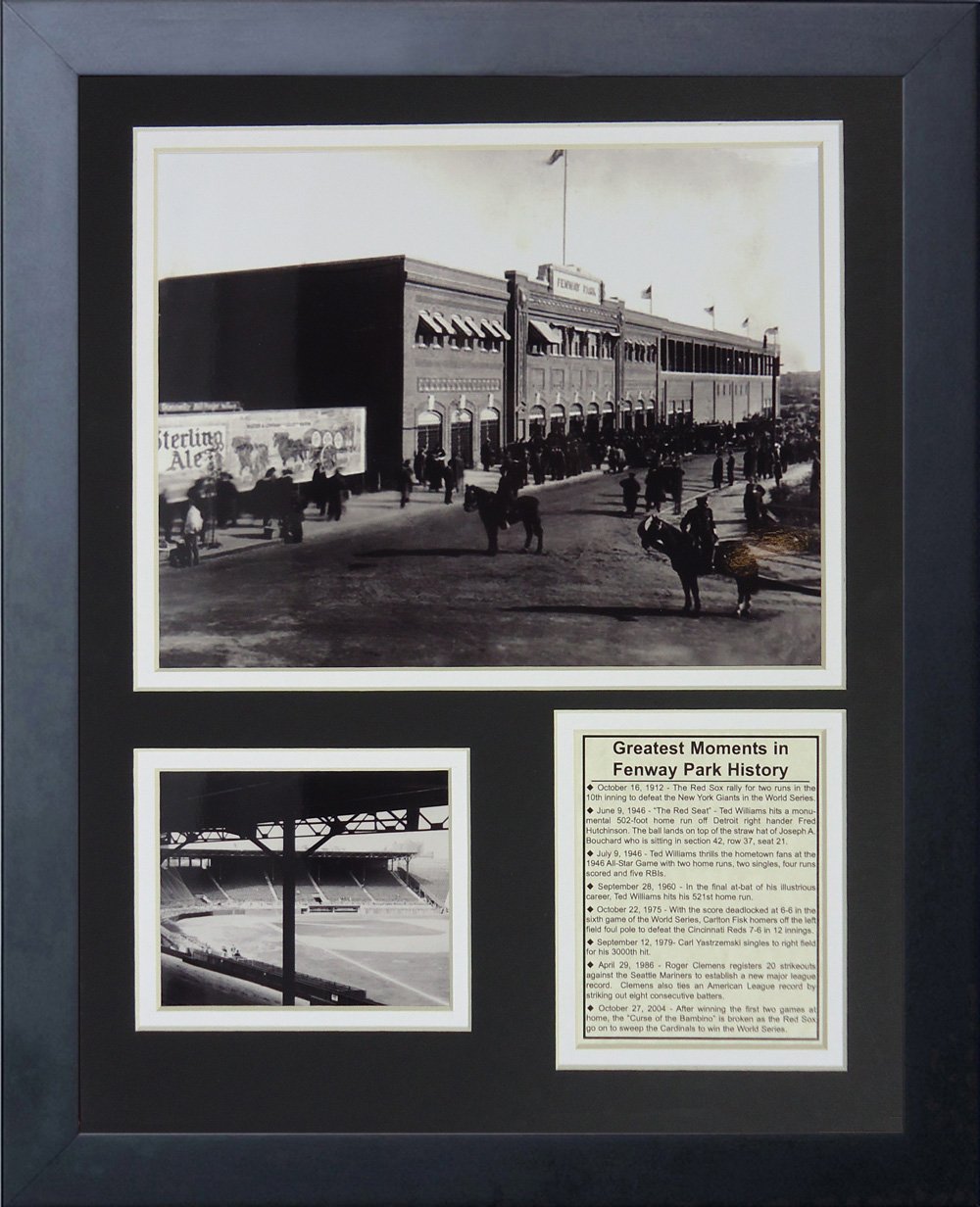 Legends Never Die Fenway Park in 1912 Collectible | Framed Photo Collage Wall Art Decor - 12"x15" (11298U)