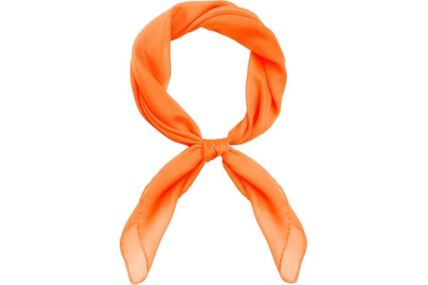 Chiffon Scarf Ribbon Neck Scarf Square Handkerchief for Halloween Men Women Boys Girls Costume Scarf Accessories