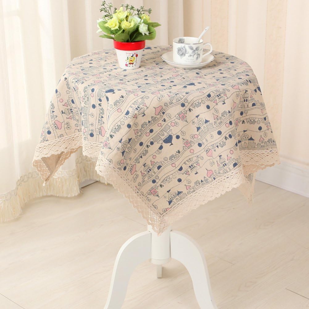 TRE Pastoral fabric tablecloth/ table cloth/ bedside table cover/ table cloth-P 140x140cm(55x55inch)