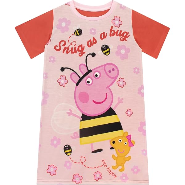 Lot De 2 Chemises De Nuit Peppa Pig Pour Filles - Pyjamas Confortables Et Amusants