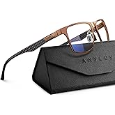ANYLUV Reading Glasses Men Women Blue Light Blocking, Premium Mens Reading Glasses Al-mg Frame with Spring Hinge Anti Glare