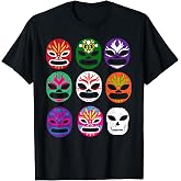 Lucha Libre Masks Shirt Mexican Wrestling Tee Luchador T-Shirt