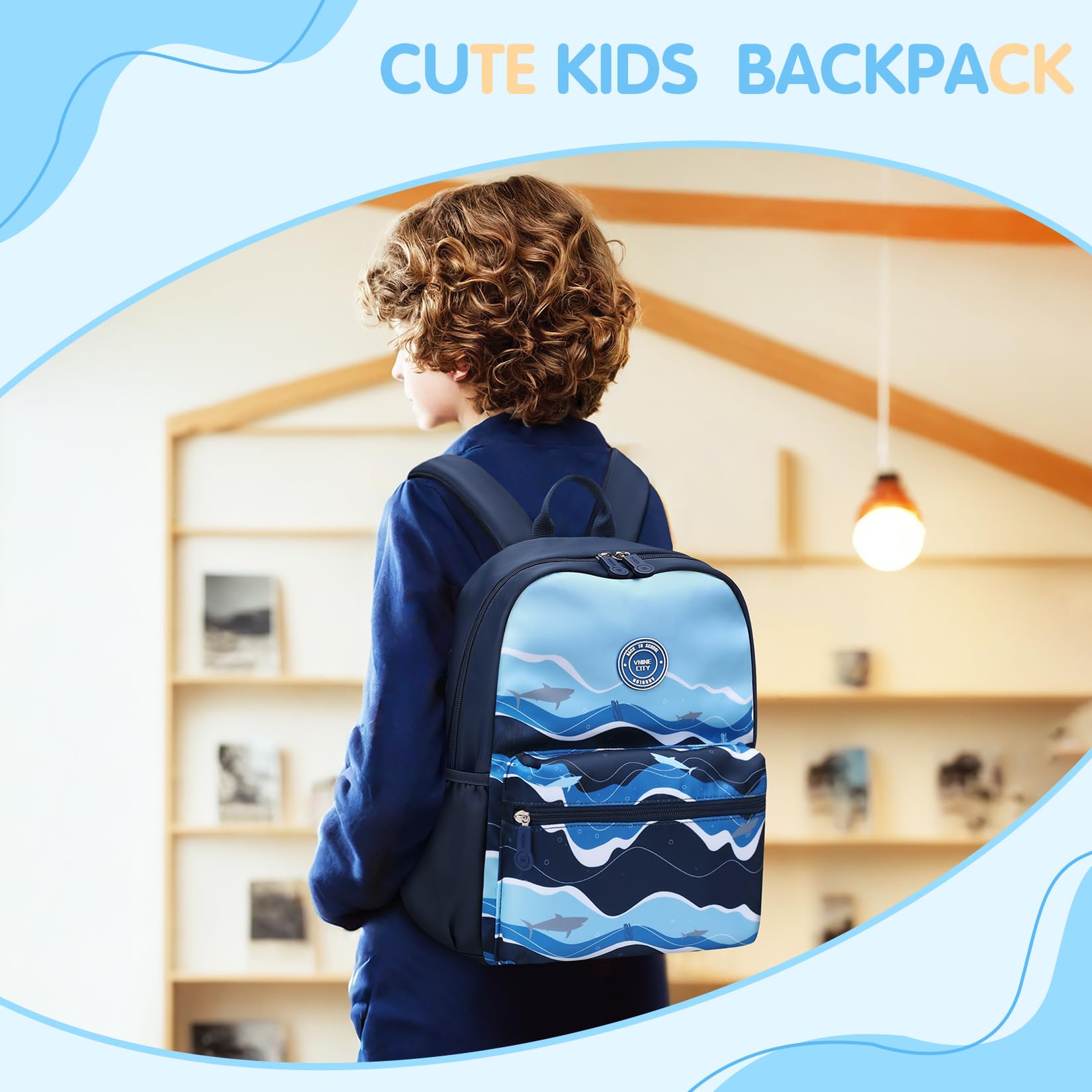 VNINE Kids Backpack for Girls Boys Preschool School Bookbags Toddler Little Bags Travel Daypack Lightweight Elementary Backpack Waterproof Backpacks