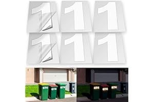 iSYFIX Reflective Vinyl Number 1 (One) Stickers - 6 Pack 6 inch Self Adhesive - Premium Decal Die Cut & Pre-Spaced for Mailbox, Signs, Door, Cars, Trucks, Home, Business, Address Number, In & Outdoor