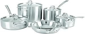 Viking Professional 5-Ply Stainless Steel Cookware Set, 10 Piece
