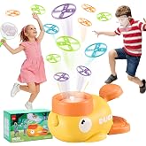 COUOMOXA Duck Flying Disc Launcher Foot Operated Stomp Toy for Kids | Stamp-to-Launch Soft Disc for Backyard Games - Outdoor Toys for Kids Ages 3-8, 2-4 Player Party Gift
