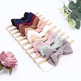 DRESHOW 10 Pack Baby Girl Headbands and Hair Bows Nylon Assorted Colors view 5