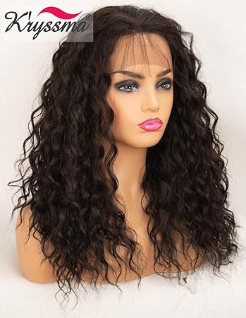 Amazon Com K Ryssma Deep Burgundy Curly Lace Front Wigs With