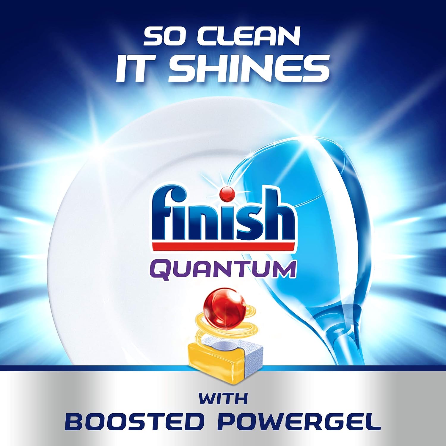 Finish Powerball Quantum Lemon Sparkle Dishwasher, Original, 64 count (Pack of 1) - Image 4