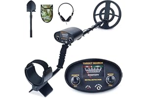 MEINWEI Metal Detector for Adults & Kids - Adjustable Stem, High Accuracy & 8" Waterproof Coil. Disc/All Metal Modes for Coin & Gold Detection by Beginners