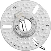 5 inch LED Retrofit Light Kit, Ceiling Fan Light Replacement with 3-Color Dimmable, Optical Lens, Flicker-Free, Eye-Friendly 