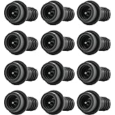 WOTOR Wine Stoppers Vacuum, Silicone Wine Saver & Preserver, Reusable Bottle Sealer, Keep Fresh (Black, 12 Pieces)