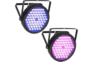 BETOPPER Stage Lighting 120W Par Light RGBW 4-in-1 Stage Lights, DJ Light DMX for Concert and Events,2 Packs