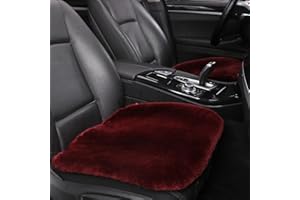 MLOVESIE Genuine Sheepskin Auto Seat Cushion, Australian Natural Wool Seat Cover Soft Comfort Warm Winter Office Chair Universal Fit