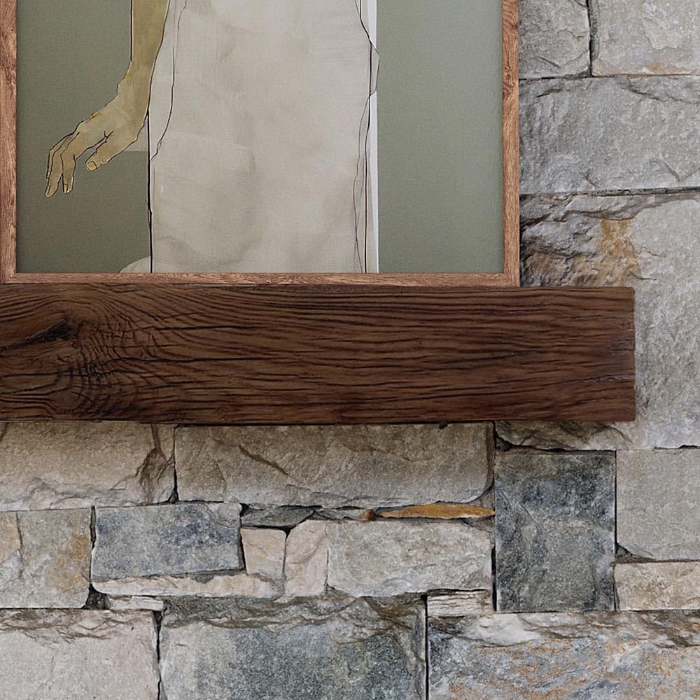 Photo 1 of Thermastone 72 Inch Concrete Fireplace Mantel Shelf | Classic Style | Non-Combustible & Heat Resistant | Indoor or Outdoor Use | ProCoat Coating for Heavy-Duty Protection | Lighter Weight