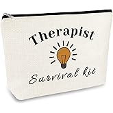 Therapist Gifts Makeup Bag Psychology Therapist Appreciation Gifts Travel Cosmetic Bag Zipper Pouch Birthday Retirement Present for Psychology Psychologist School Counselor Women Graduation Present