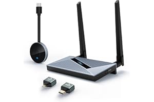 BRAIDOL Wireless HDMI Transmitter and Receiver with Wireless HDMI Converter Dongle Adapter, Plug and Play Support 2.4/5GHz 4K Decoding Wireless HDMI Kit for Streaming Video and Audio to Monitor from Laptop/Pc