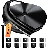 1" RV Trim Molding Insert, 100 Ft Exterior Weather Stripping with End Caps | Black, RV Vinyl Screw Cover Trim Molding, Heavy Duty Rubber Seal Strip, for Camper, Travel Trailer, RV Exterior Accessories