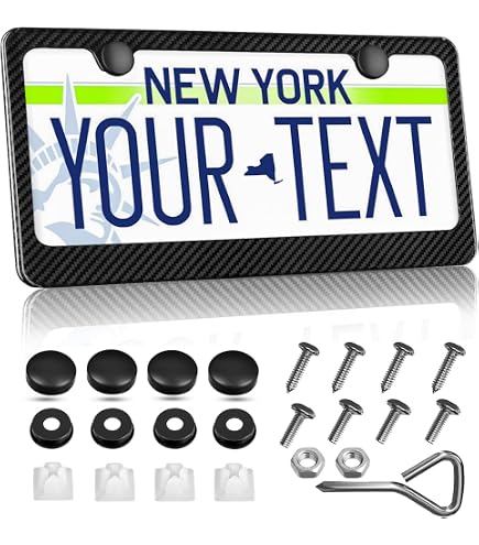 Universal Real Carbon Fiber License Plate Frame - Front & Rear - US Size - Up_Gear_Performance