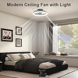 VOLISUN Low Profile Ceiling Fan with Lights and