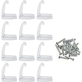 Camp'N White RV Storage Door Latch 12-Pack - Sturdy Spring Clip &amp; Mounting Hardware for RV Campers - Perfect RV Compartment Door Latch Solution for Secure and Convenient Storage