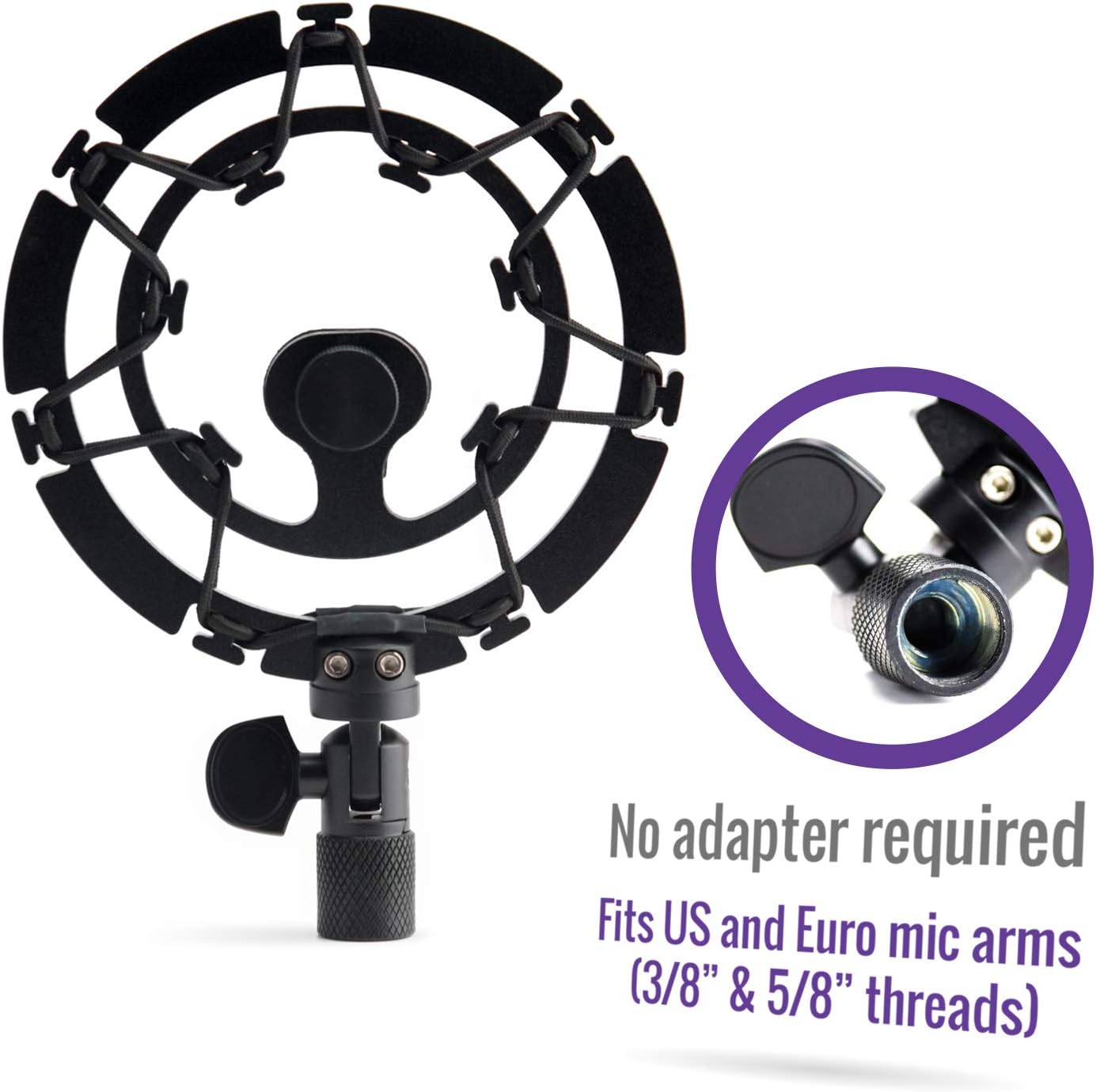 AUPHONIX PRO Blue Yeti Shock Mount – Latest Advanced Vibration Blocking, Noise Repelling Shockmount System for Blue Yeti Original Snowball & USB Pro – Ultra-Portable Lightweight Microphone Shock Mount: Musical Instruments