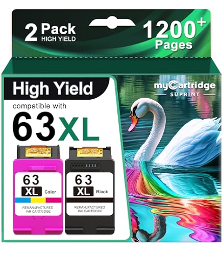 Amazon.com: 63XL Ink Cartridges High Yield Compatible Replacement