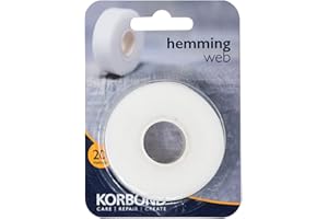 KORBOND Fabric Hemming Fusing Tape 3/4 Inch x 22 Yards – Iron On, No Sewing Required – Adhesive Web Perfect for Bonding and Crafting Projects, White