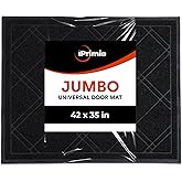 SlipToGrip Universal Entryway Door Mat - 42 x 35 Inch Plaid Floor Mat for Indoor and Outdoor Use - No-Slip, Washable, Patio, or Garage