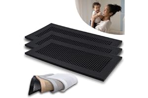 Famba Baby Proofing Vent Cover for Home Floor - Soft Silicone Child Proof Floor Air Vent Cover, Catches Small Items & Prevents Creepy Crawlies, Baby Safety Product, 11.5" x 5.5", Black, 3-Pack