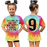 AG AGUU Its Me Hi I’m The Birthday Girl Shirts Kids Toddler Girls Birthday Tie Dye T-Shirt Party Outfits Tees Tops 5-10Y