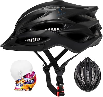 ioutdoor Bike Helmet Men Women Adjustable 56-62cm 22 Vents Detachable Visor