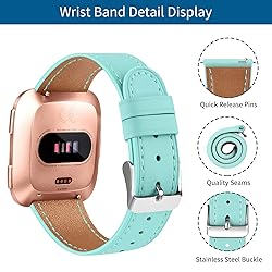BOTNUW Leather Bands Compatible with Fit bit Versa